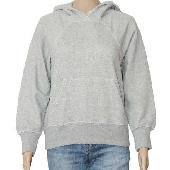 Free People With Everything Sweatshirt Heather Grey Hoodie Top M - Picture 5 of 9